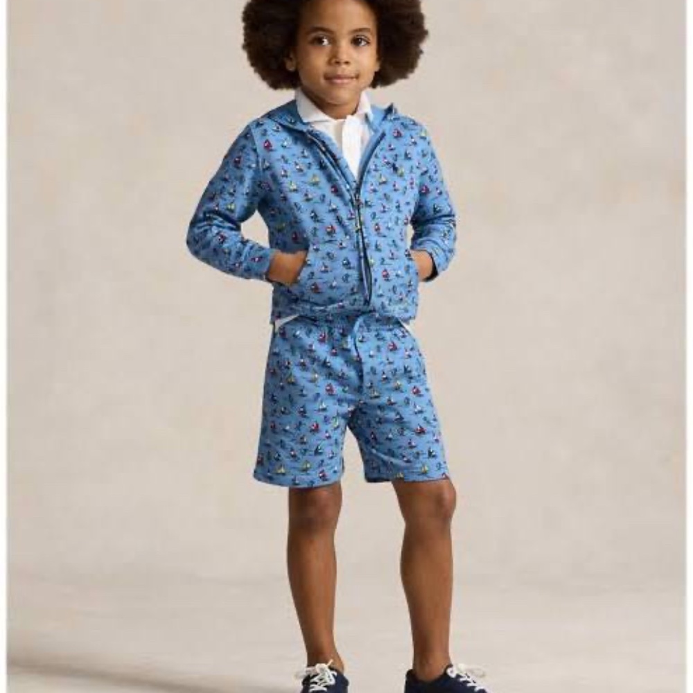 Polo Ralph Lauren Sailboat-Print Spa Terry Shorts